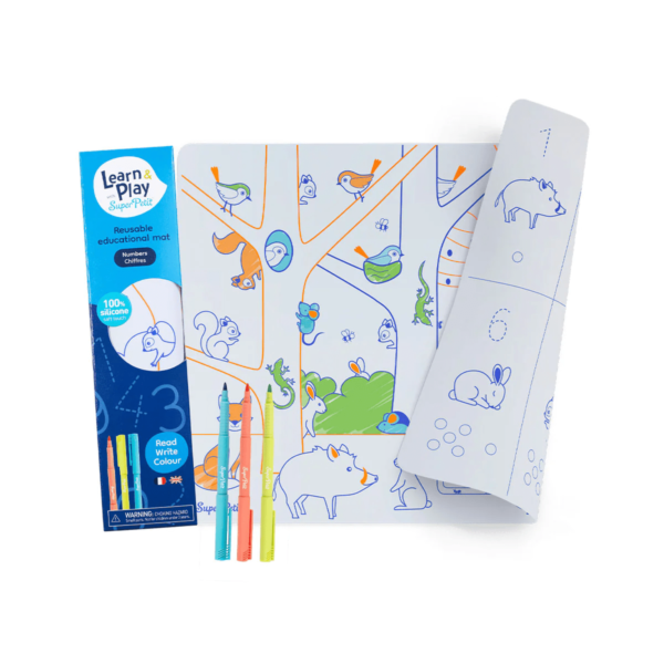 Tablemat Set + 3 Markers - Numbers